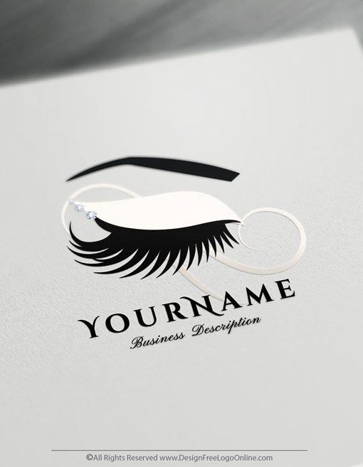 Mascara Logo - Eyelashes Logo Maker - free logo design templates - Beauty logos