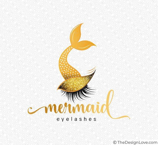 Eyelasshes Logo - Mermaid Eyelash Logo & Business Card Template
