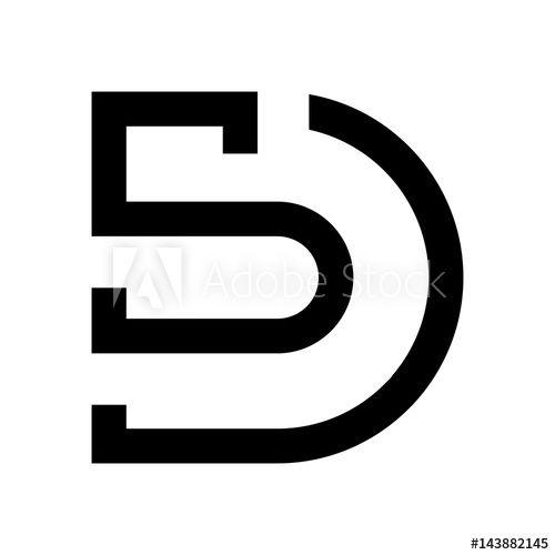 D. Logo - letter S or 5 and D logo vector. this stock vector and explore