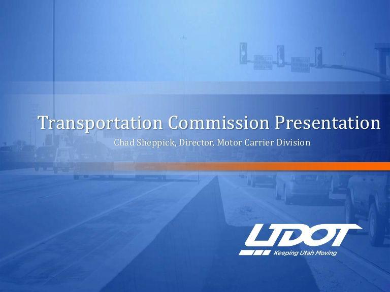 UDOT Logo - UDOT Motor Carrier Division Report