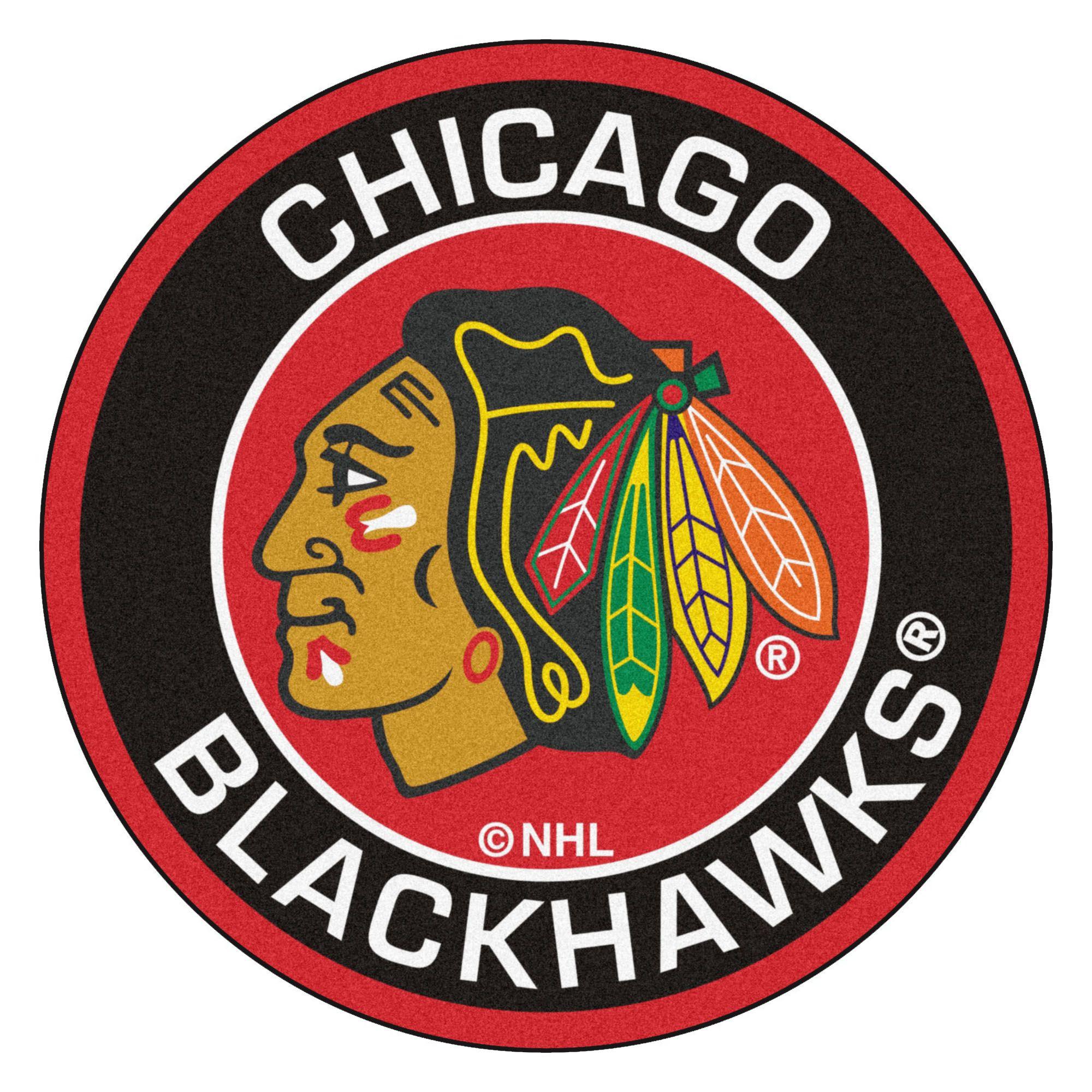 Blackhwks Logo - Chicago Blackhawks Logo Roundel Mat - 27