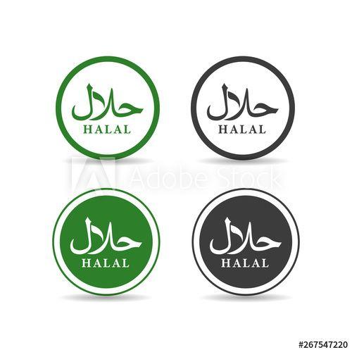 Dietary Logo - Set of halal logo design vector illustration. Halal food emblem ...