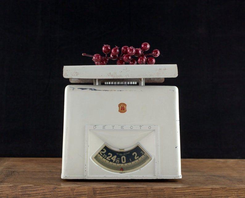 Detecto Logo - Vintage Detecto Scale, Utility Kitchen Mechanical Scale, Detecto Scales  25lb, Vintage Kitchen Decor, Photo Prop