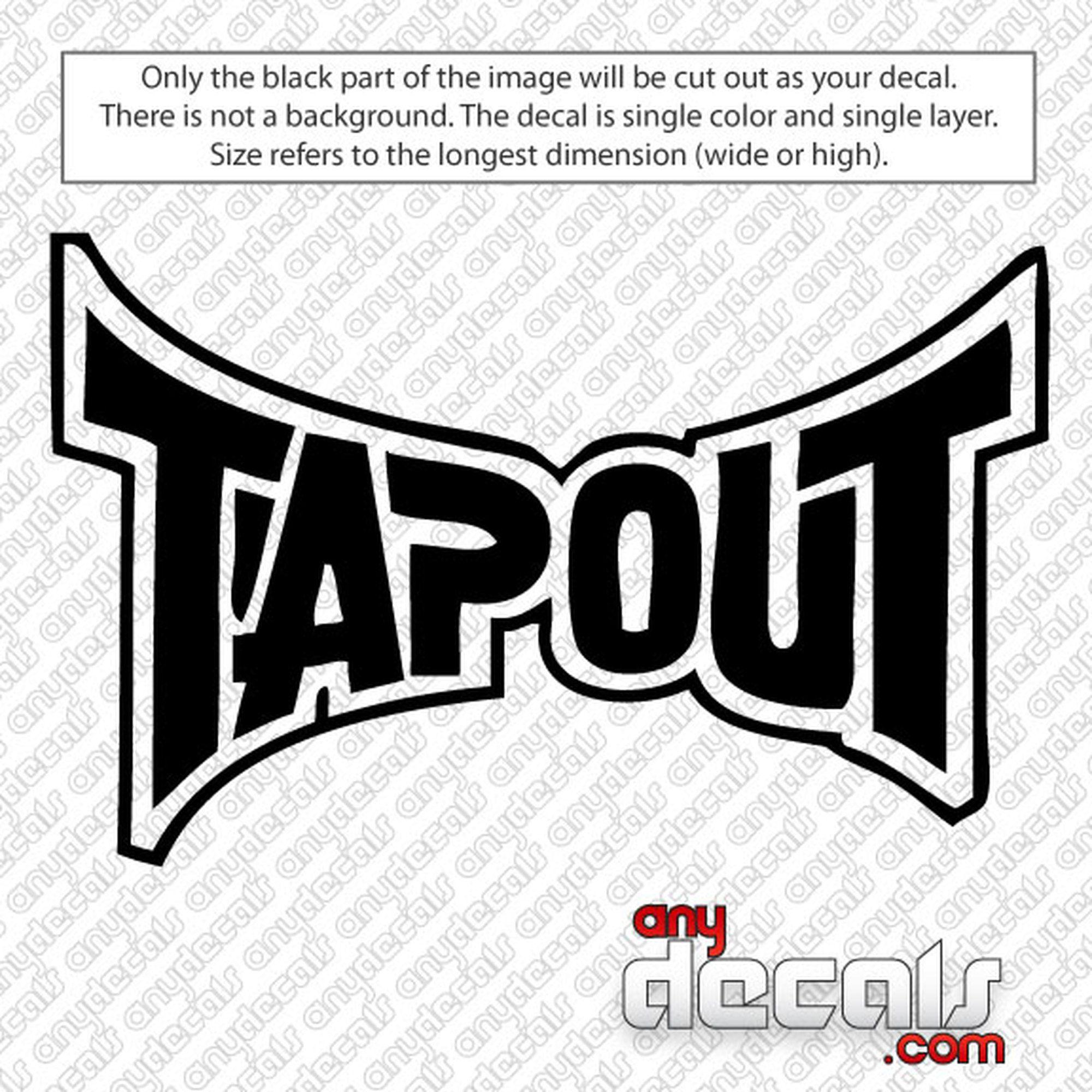 Tapout Logo - Tapout Logo Car Decal