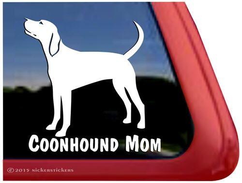 Coonhound Logo - Coonhound Mom | Dog Window Decal