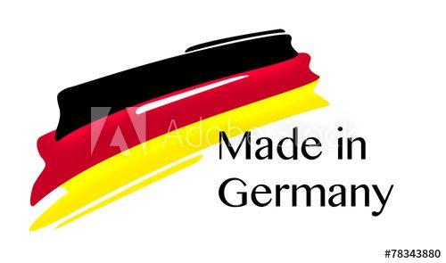 Deutschland Logo - Made in Germany Logo mit Deutschland Flagge this stock