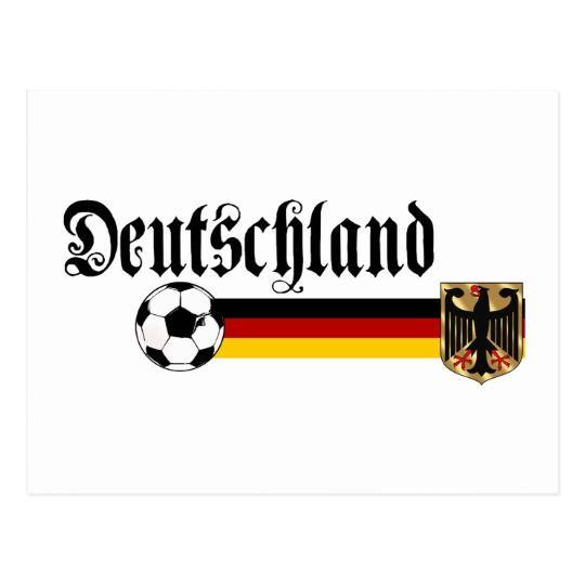 Deutschland Logo - Deutschland large fussball logo postcard