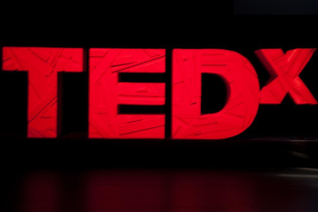 TEDx Logo - TEDx Logo on stage. Photo: Thomas Dral / TEDxRotterdam Feel