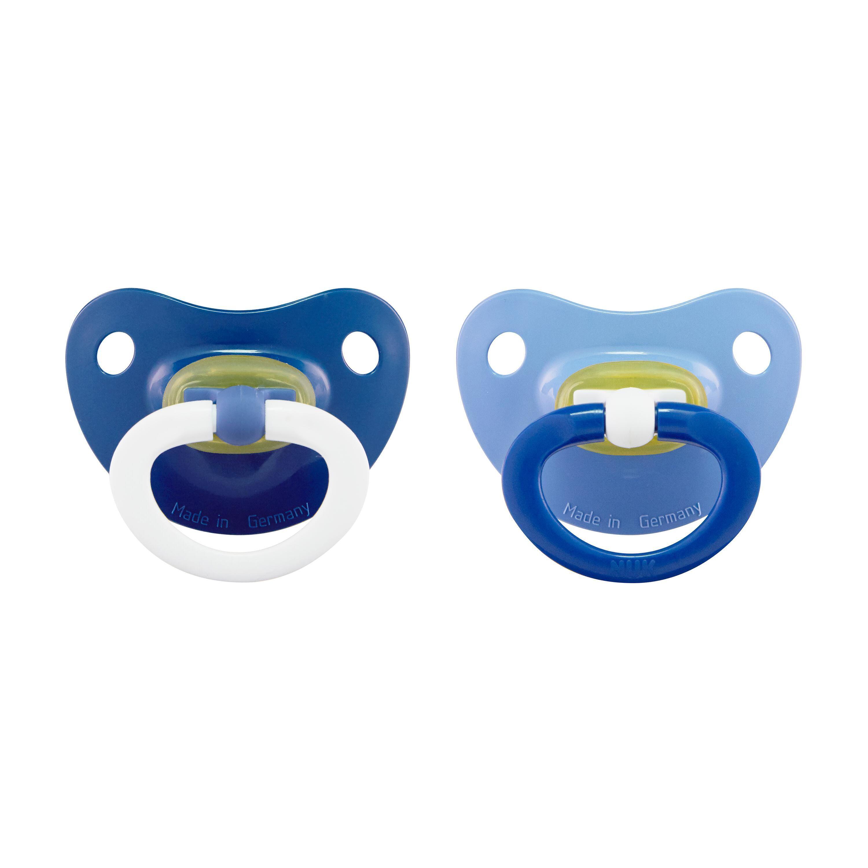 Nuk Logo - NUK® Latex Orthodontic Pacifiers, Boy, 0-6 months, 2-Pack