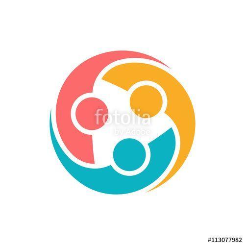 Collaboration Logo - People Teamwork Collaboration Logo | People Vector Illustration ...