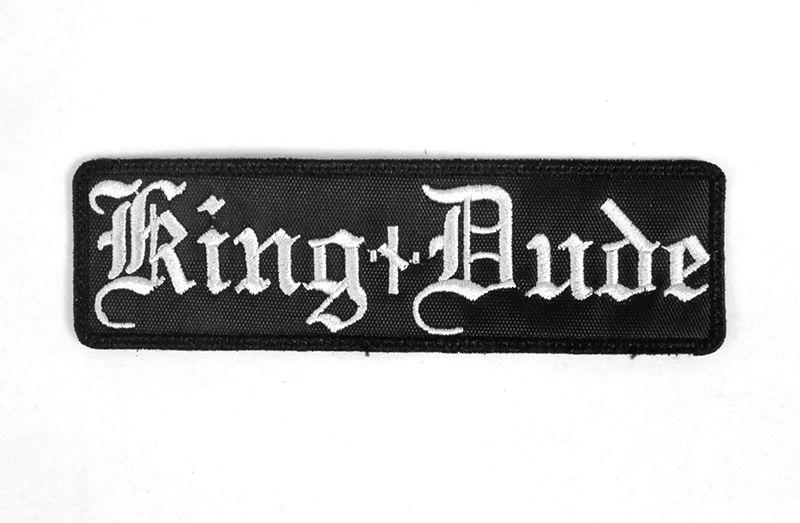 Dude Logo - King Dude Logo 5x1.5 Embroidered Patch