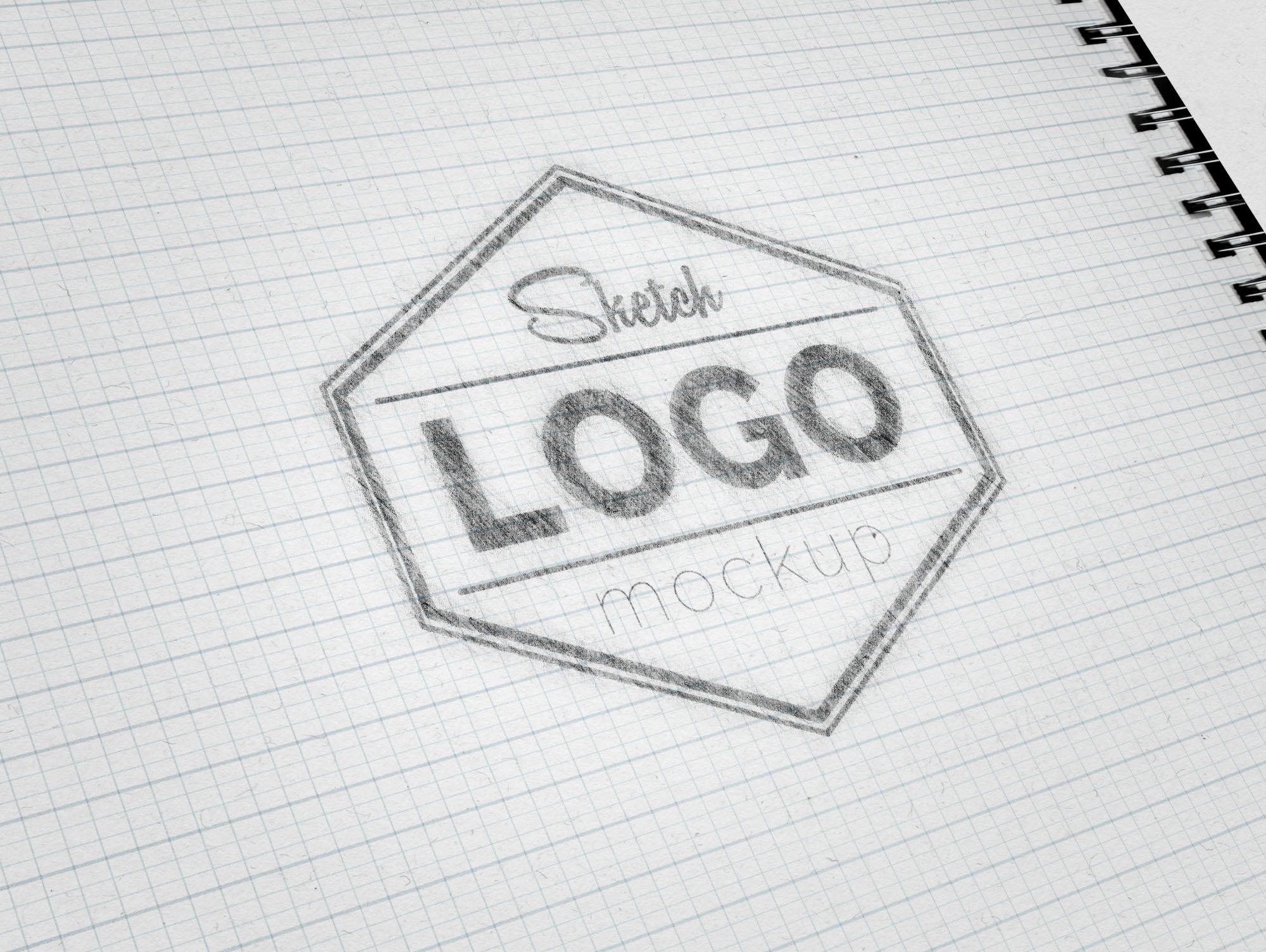 Sketch Logo - Free Sketch Logo Mockup (PSD)
