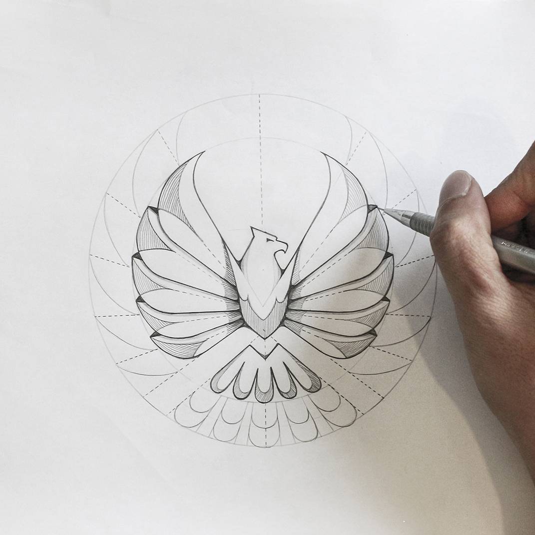 Sketch Logo - Eagle logo sketch version on Inspirationde