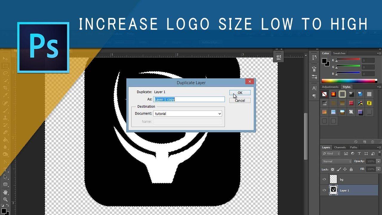 Resolution Logo - How to improve a logo resolution size from low to high in Photohop