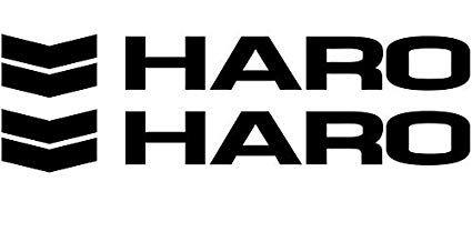 Haro Logo - Haro 8 x1.5 black on white heavy duty glue Bike frame