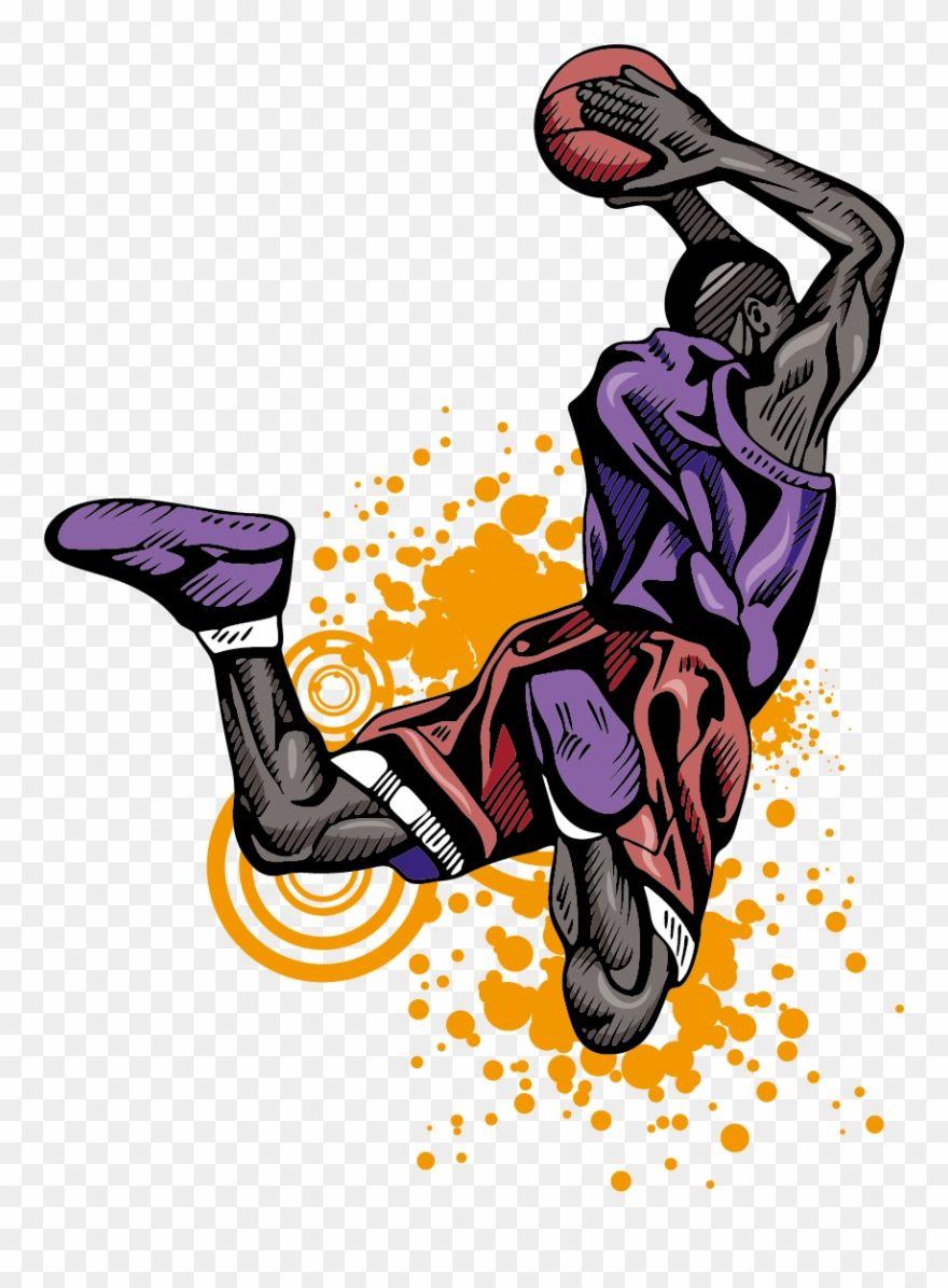 Dunk Logo - Basketball Player Slam Dunk Athlete Dunk Logo Design