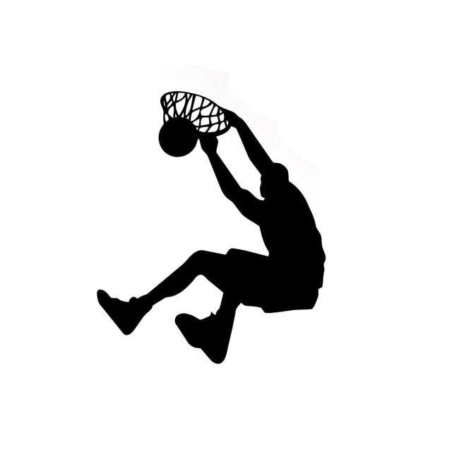 Dunk Logo - US $0.99 40% OFF. 10.8CM*12.8CM Basketball Slam Dunk Sport Vinyl Car Sticker Gym Decor Black Silver S9 0189 In Car Stickers From Automobiles &