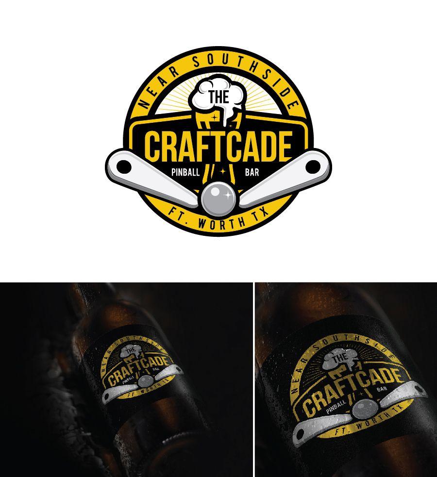 Pinball Logo - The CraftCade Pinball + Bar Arcade bar logo | 72 Logo Designs for ...