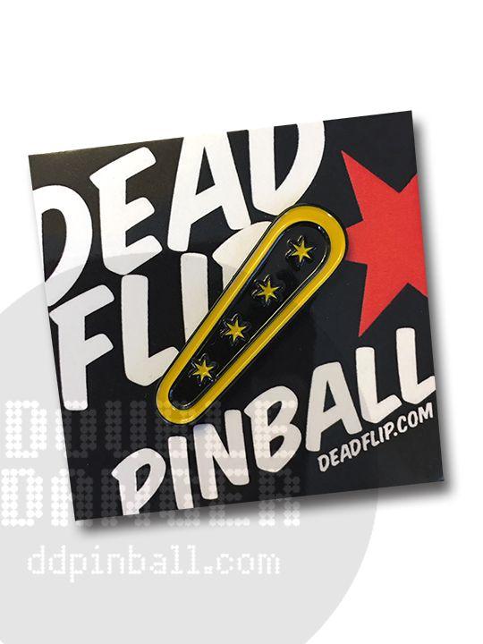 Pinball Logo - Dead Flip Pinball Logo Flipper Pin (Black and Gold Variant)