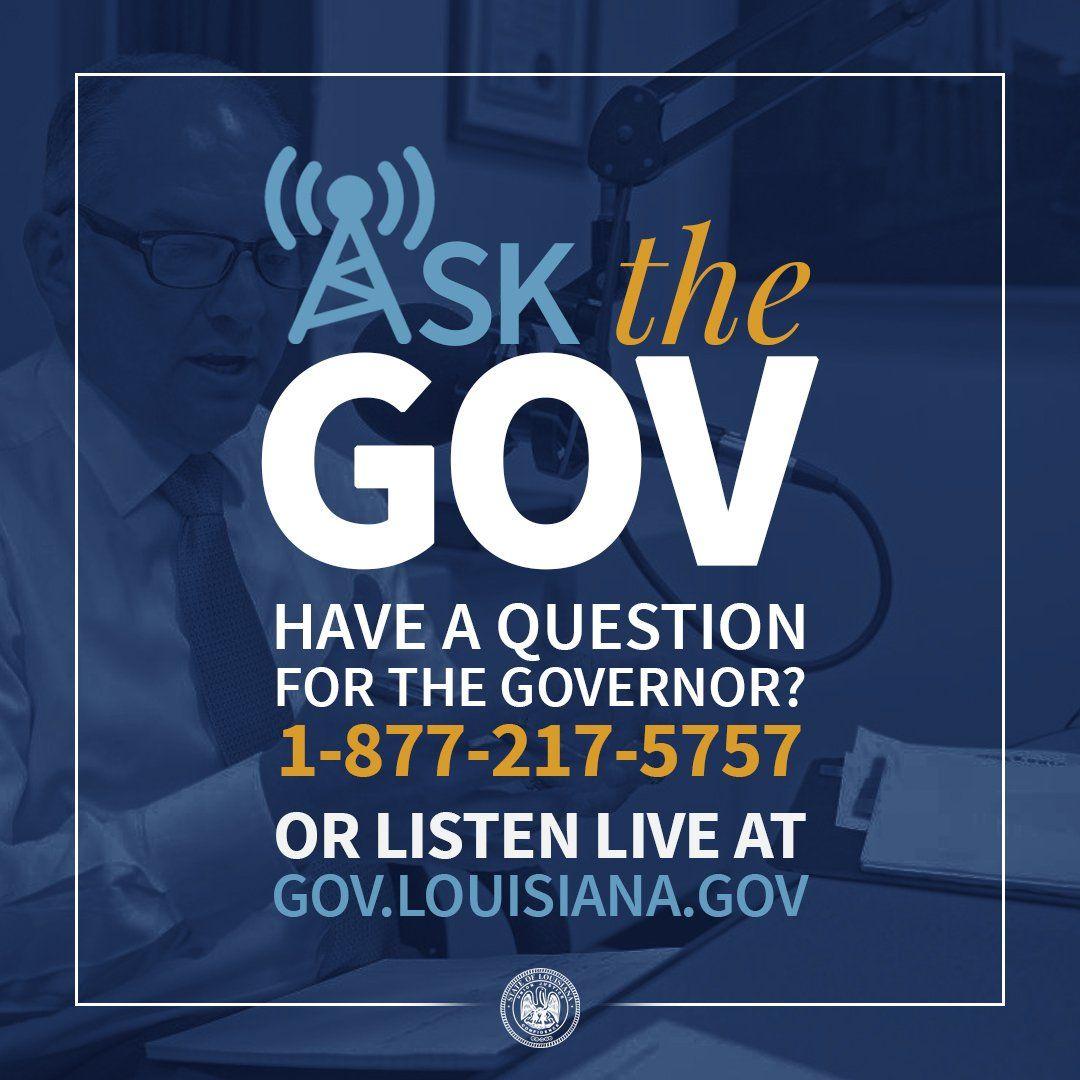 Louisiana.gov Logo - John Bel Edwards you have a question for Governor