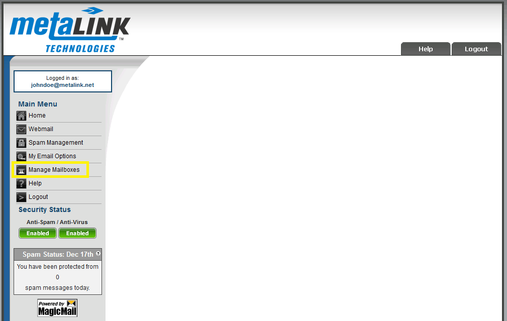 Metalink Logo - Adding a New Email Address