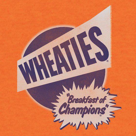 Wheaties Logo - Tee Luv Wheaties Cereal Breakfast of Champions Logo T-Shirt (X-Large)