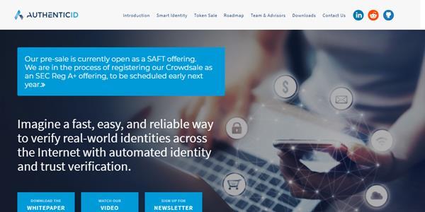 Authenticid Logo - Smart Identity Token Sale on ICO News Desk