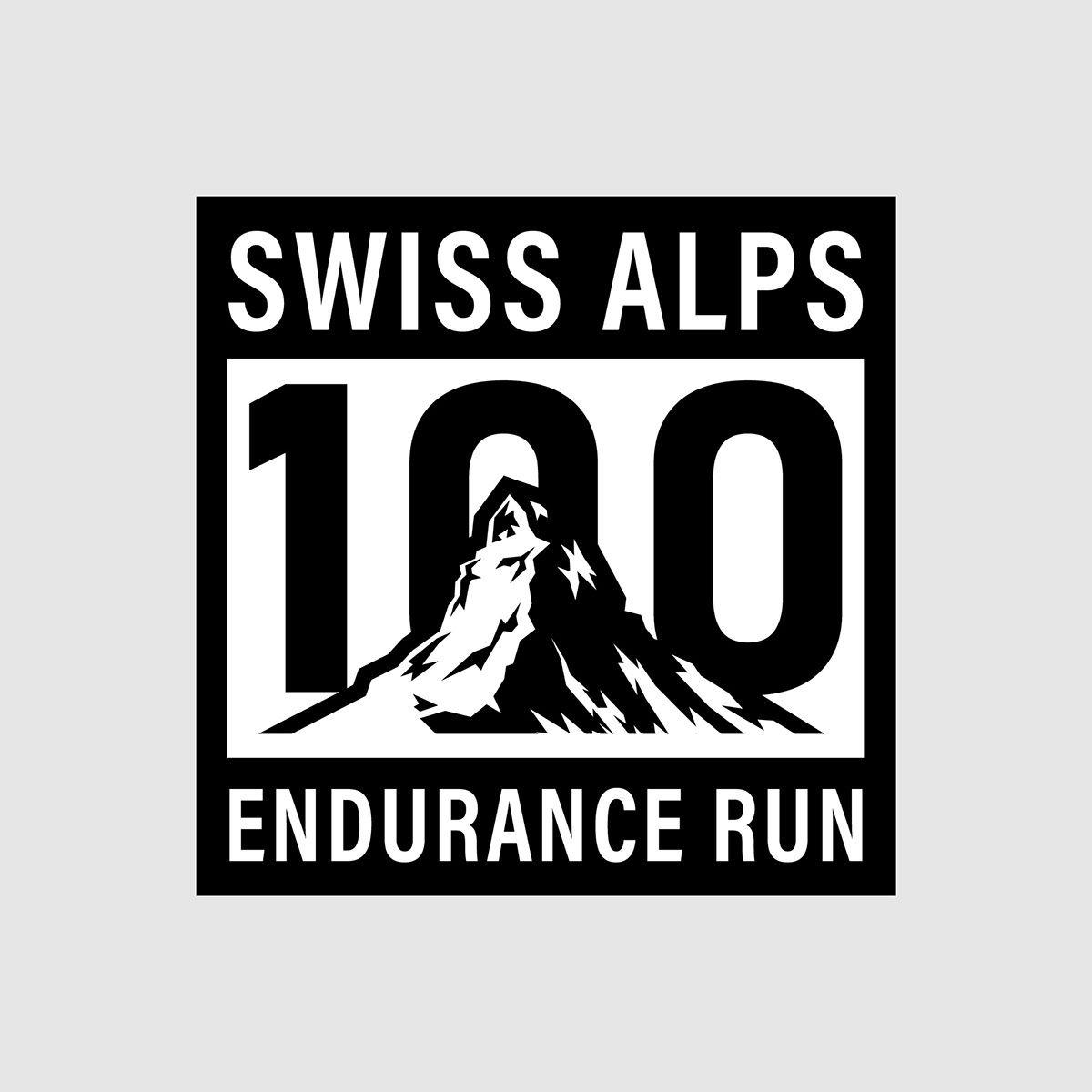 Alps Logo - Swiss Alps 100 Logo