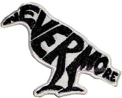 Nevermore Logo - The Raven Nevermore Logo Embroidered Patch Horror Movie Edgar Allan Poe Poem