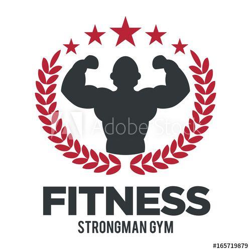 Strongman Logo - Black Strongman Fitness Logo this stock vector and explore