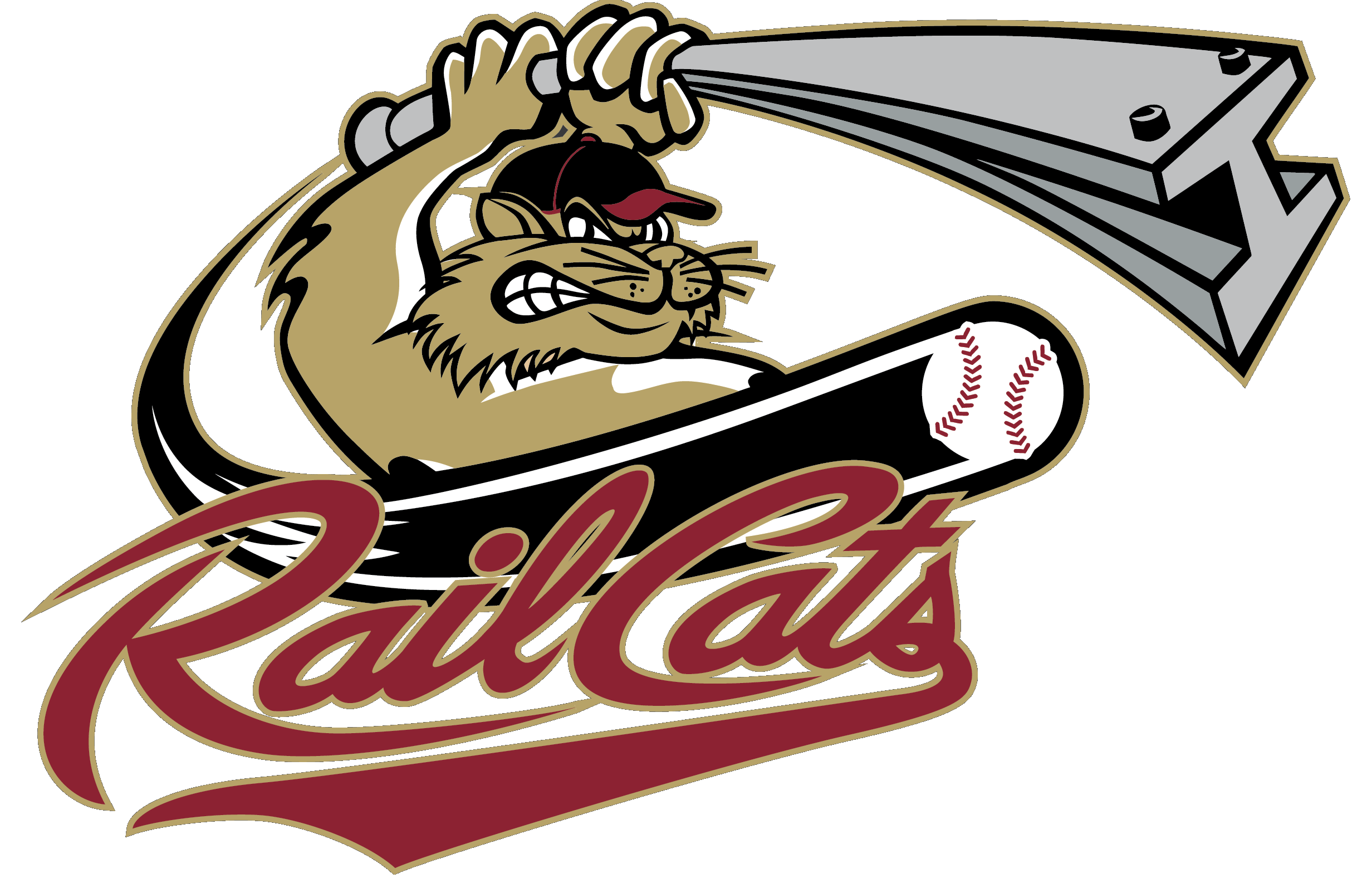 RailCats Logo - Roseville PONY Baseball