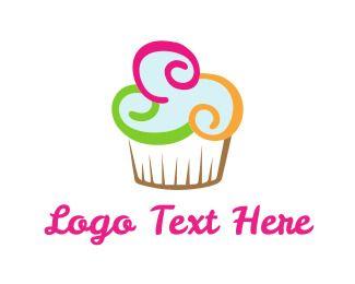 Baking Logo - Colorful Cupcake Logo