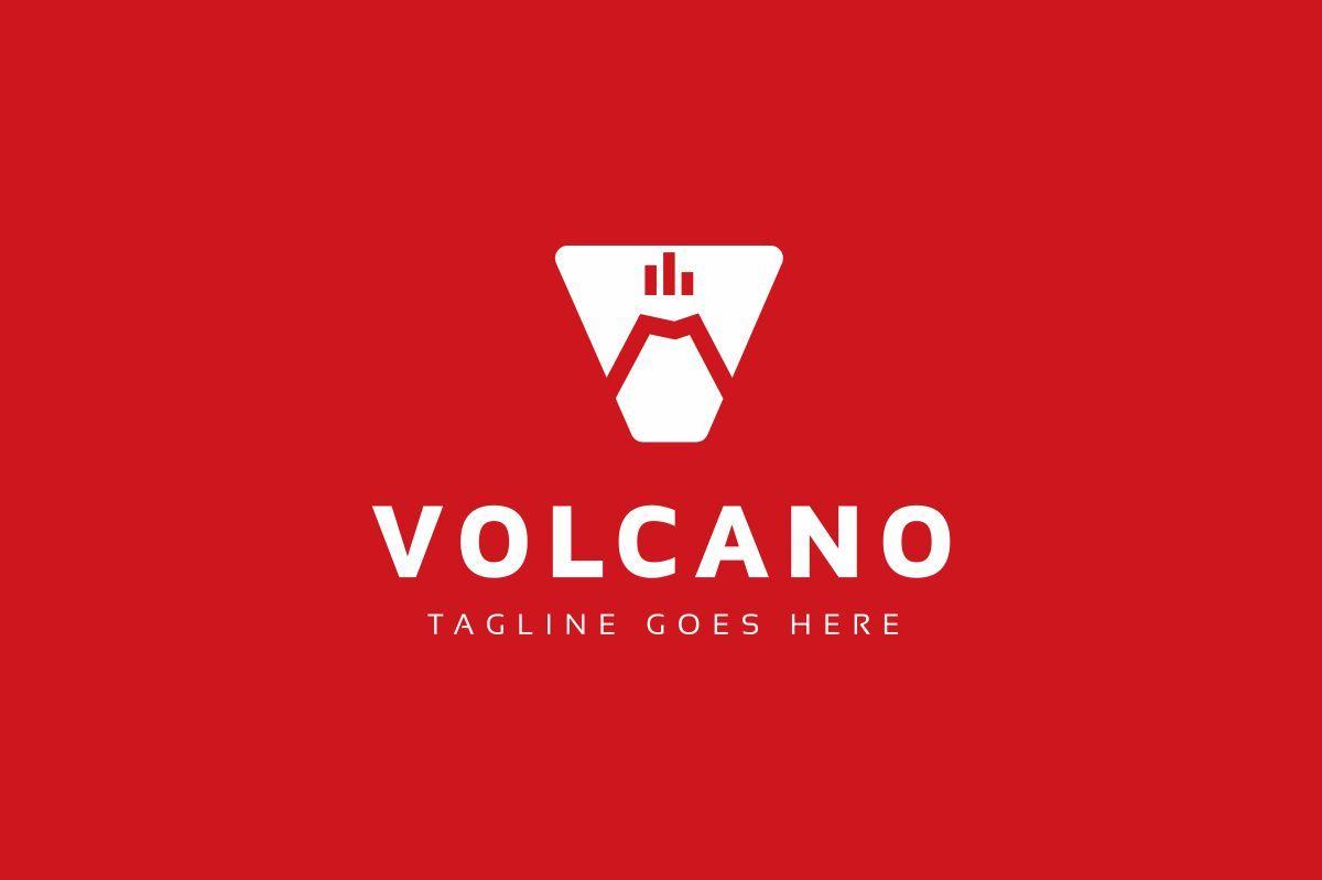 Volcanoes Logo - Volcano V Letter Logo Template. Abstract 3D Design. Letter