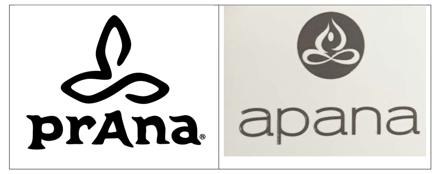Pranana Logo - prAna vs. apana…are you confused? | Oregon Intellectual Property Blog