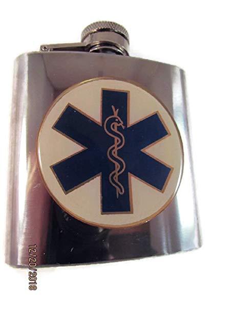Paramedic Logo - EMS EMT CNA PARAMEDIC LOGO ON STAINLESS STEEL 3 OUNCE