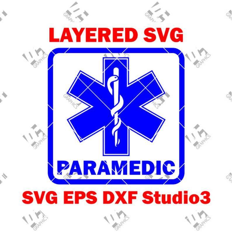 EMT Logo - Paramedic - EMS Star of Life - EMT Logo - Cutting File in Svg, Eps, DXF,  and Studio3 - Cricut, Silhouette Cameo Studio- Instant Download