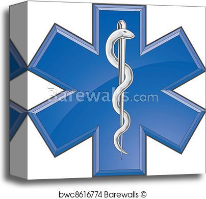 Paramedic Logo - Rescue Paramedic Medical Logo canvas print