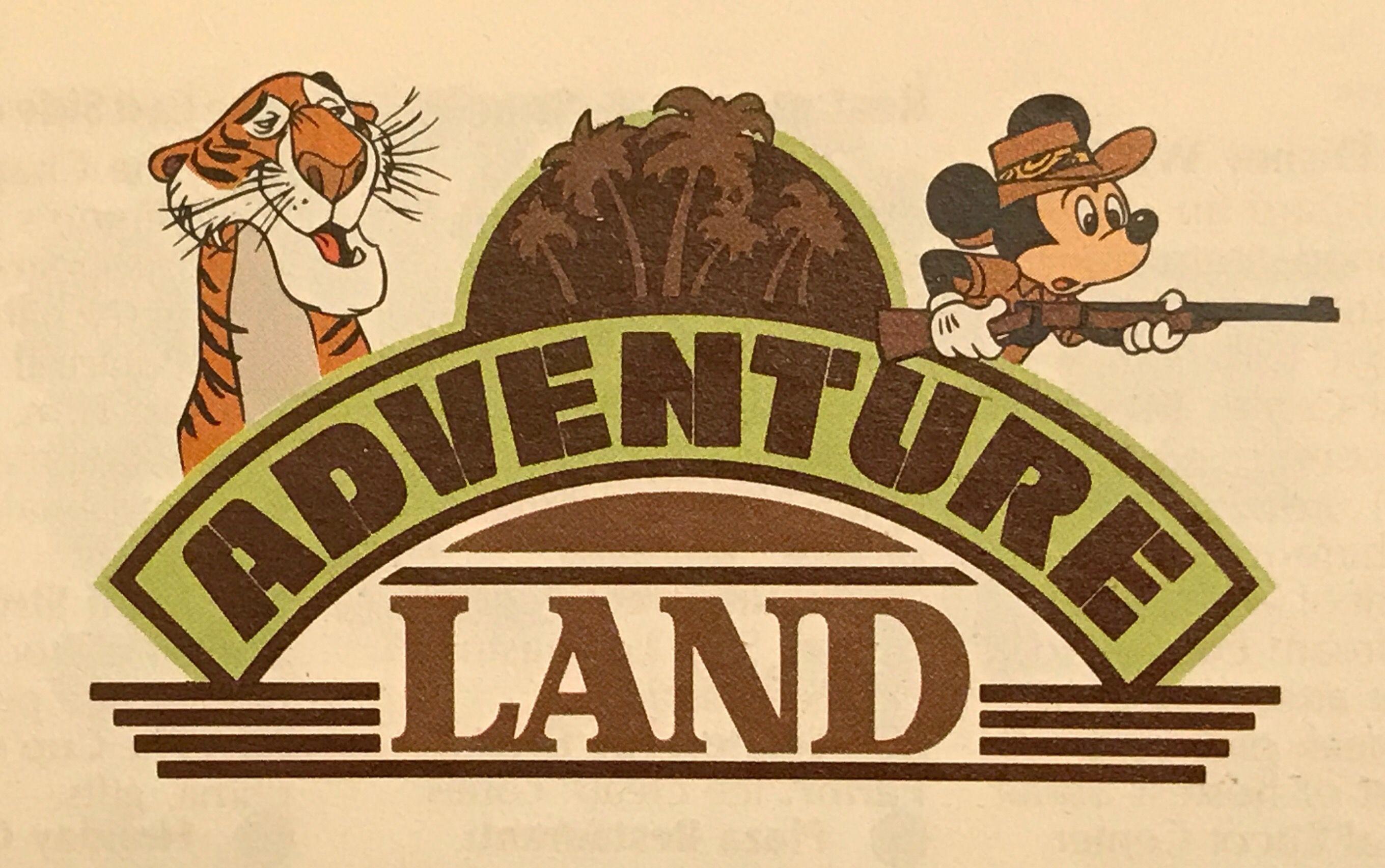 Adventureland Logo - Vintage Adventureland logo. Magic Kingdom Attractions in Walt