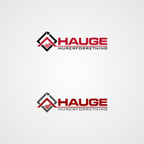 Bricklayer Logo - Hauge Murerforretning logo for a bricklayer company