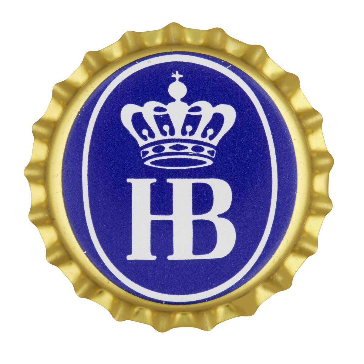 Hofbrau Logo - Bottle cap with magnet Kronkorken gold