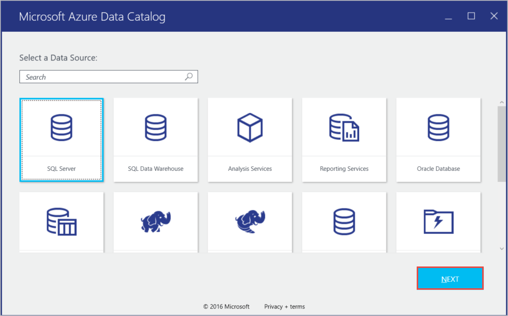 Data-Source Logo - Register data assets in Azure Data Catalog | Microsoft Docs