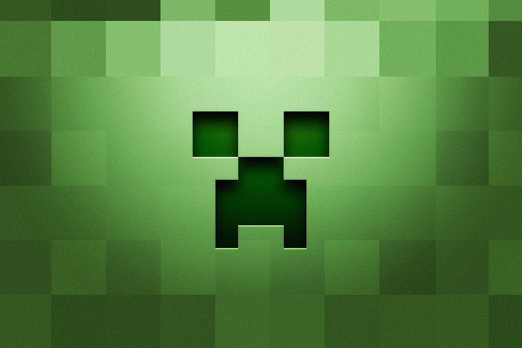 Micraft Logo - Minecraft Creeper Logo Poster