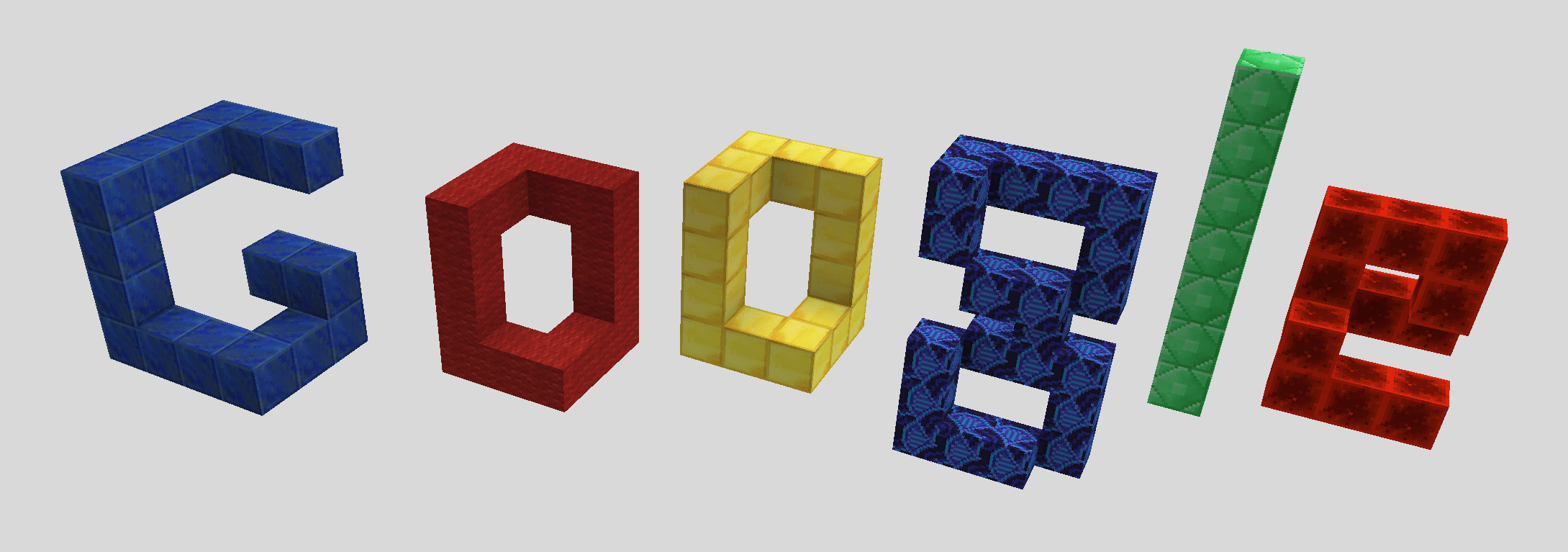 Micraft Logo - Yet another Google logo done in Minecraft