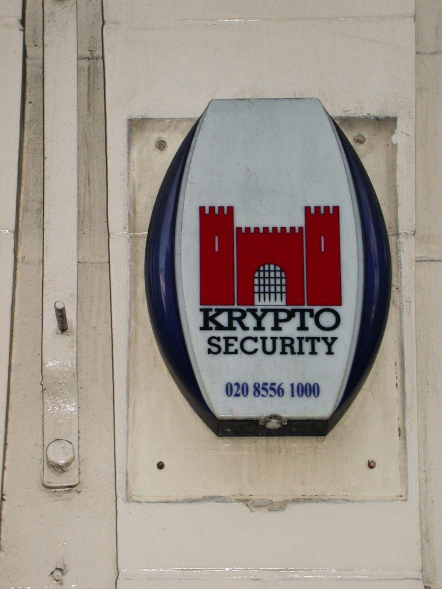 Enormo Logo - Ghost under “Krypto Security”, Westminster: enormo – Burglar Alarm ...