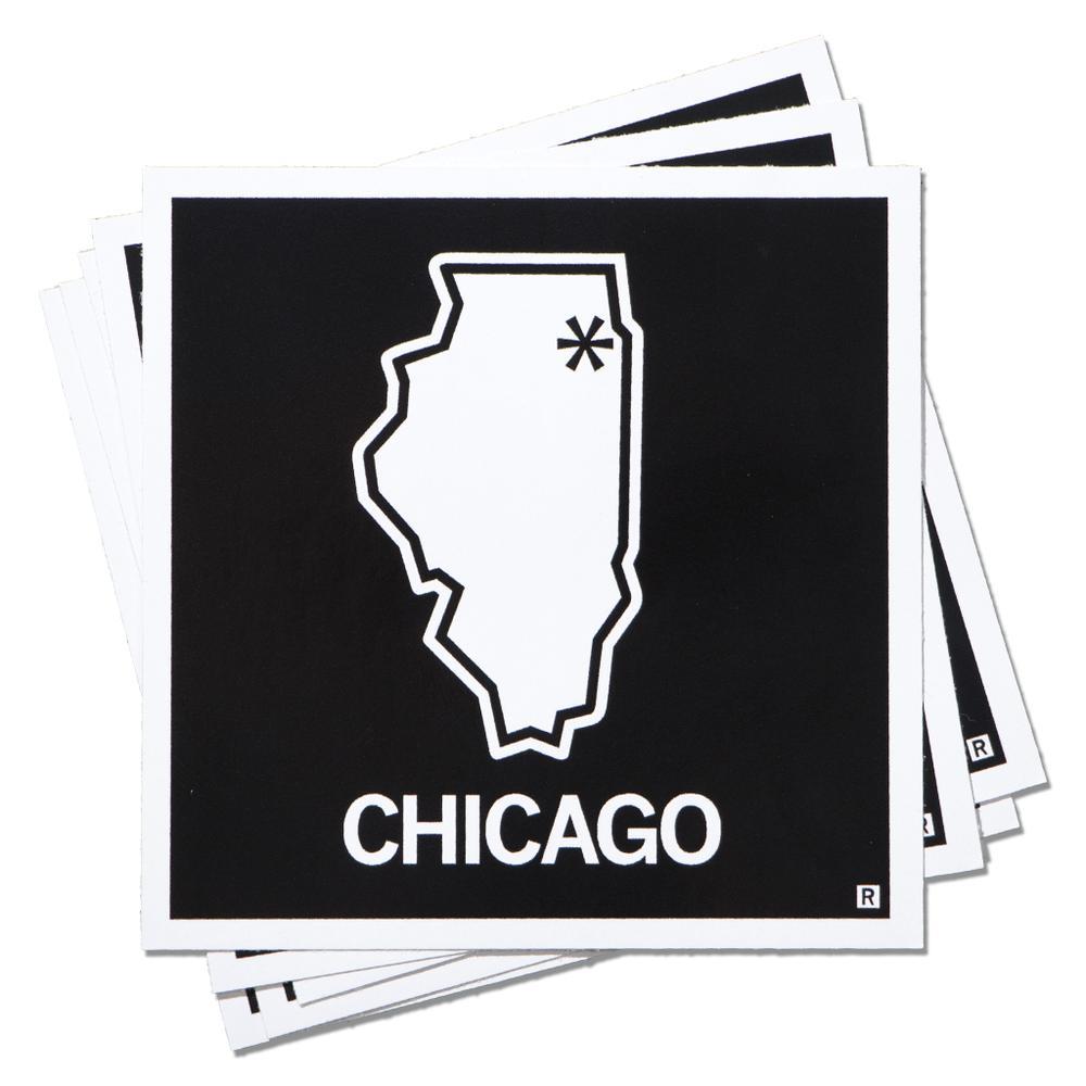 Illonois Logo - Chicago, Illinois Outline Sticker