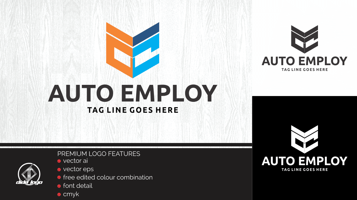 Employ Logo - Letter, Auto Employ Logo & Graphics