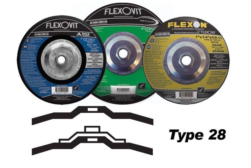 Flexovit Logo - Type 28 Depressed Center Grinding Wheels