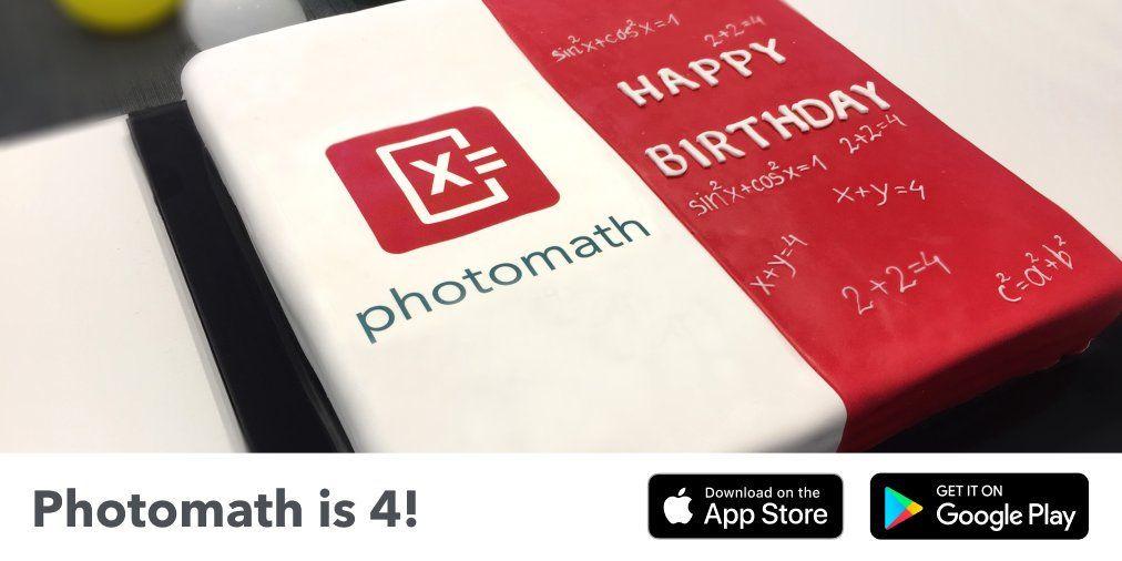 Photomath Logo - Photomath's our 4th birthday! To celebrate, we
