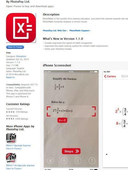 Photomath Logo - PhotoMath, the app that does your math homework, tops iTunes charts