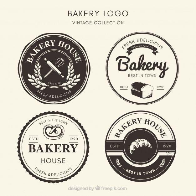 Backery Logo - Collection of bakery logos in vintage style Vector